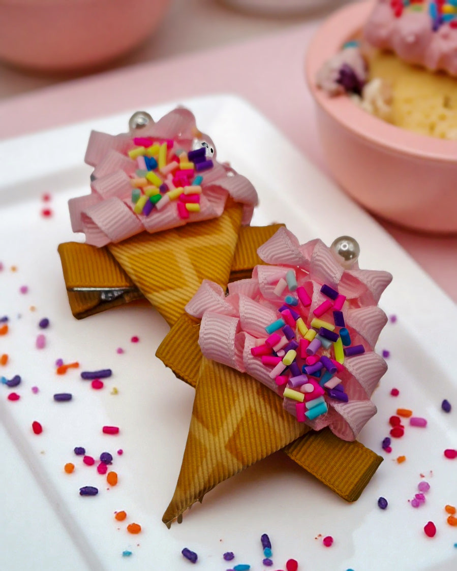 Adorable Ice-Cream Hair Clip for Girls