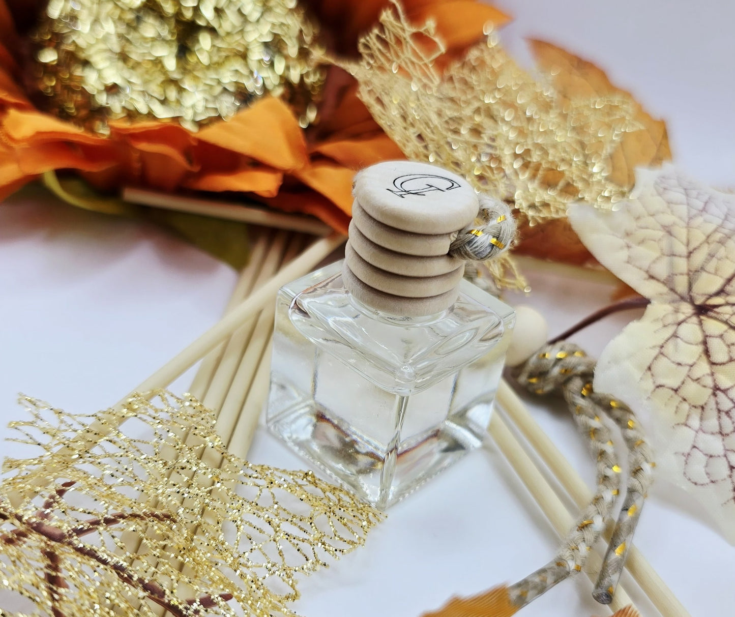 Twinkle Hanging Car Air Freshener Car Diffuser Handmade with Love (Clear Bottle)