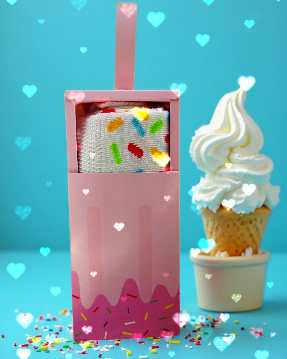 Cozy Ice-Cream Socks with Sprinkles for Women