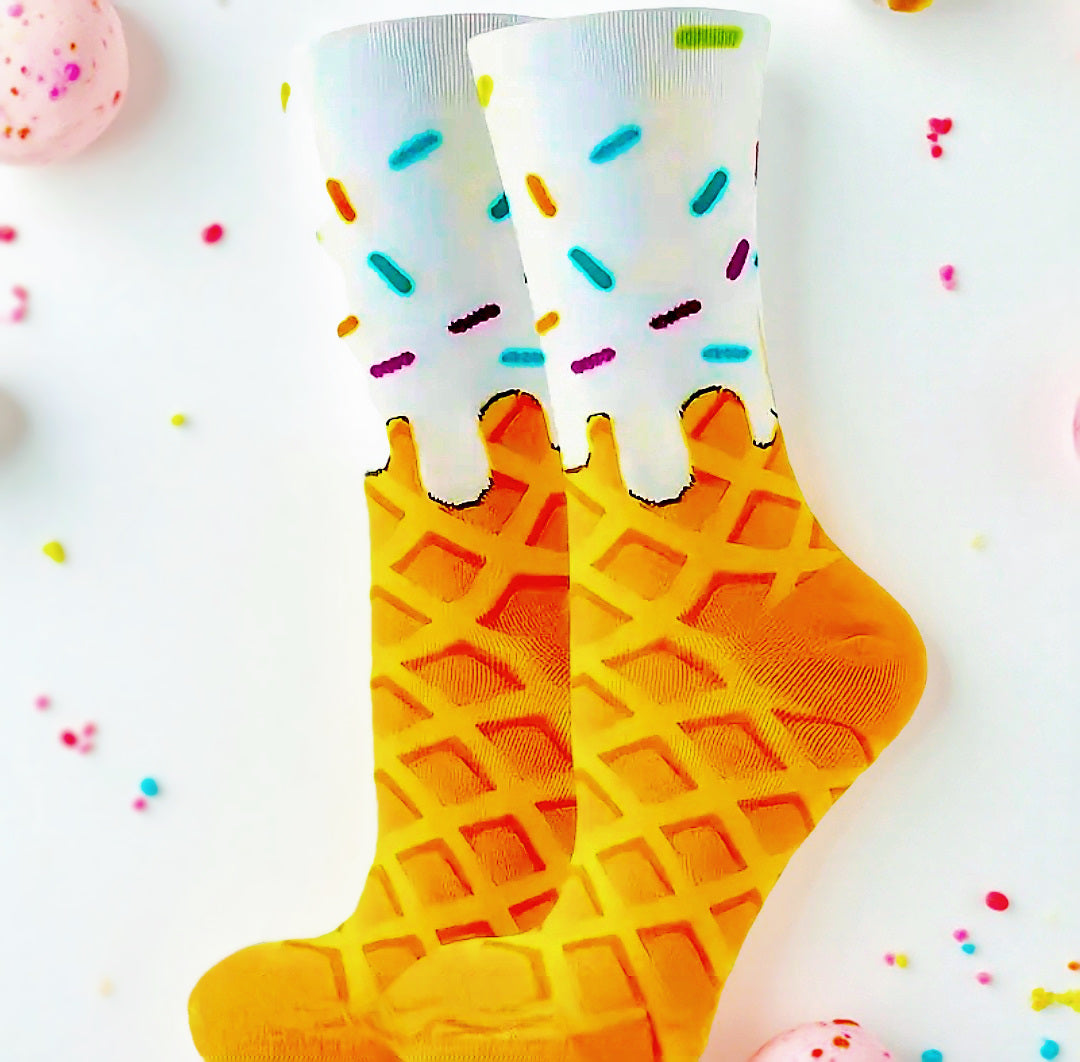 Cozy Ice-Cream Socks with Sprinkles for Women