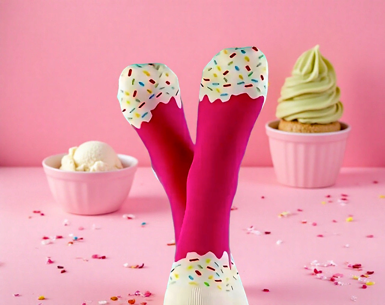 Cozy Ice-Cream Socks with Sprinkles for Women