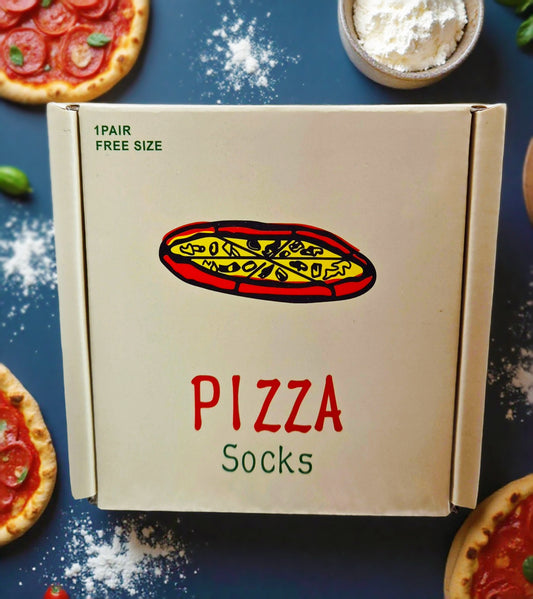 Cozy Pizza Socks in a Pizza Box!