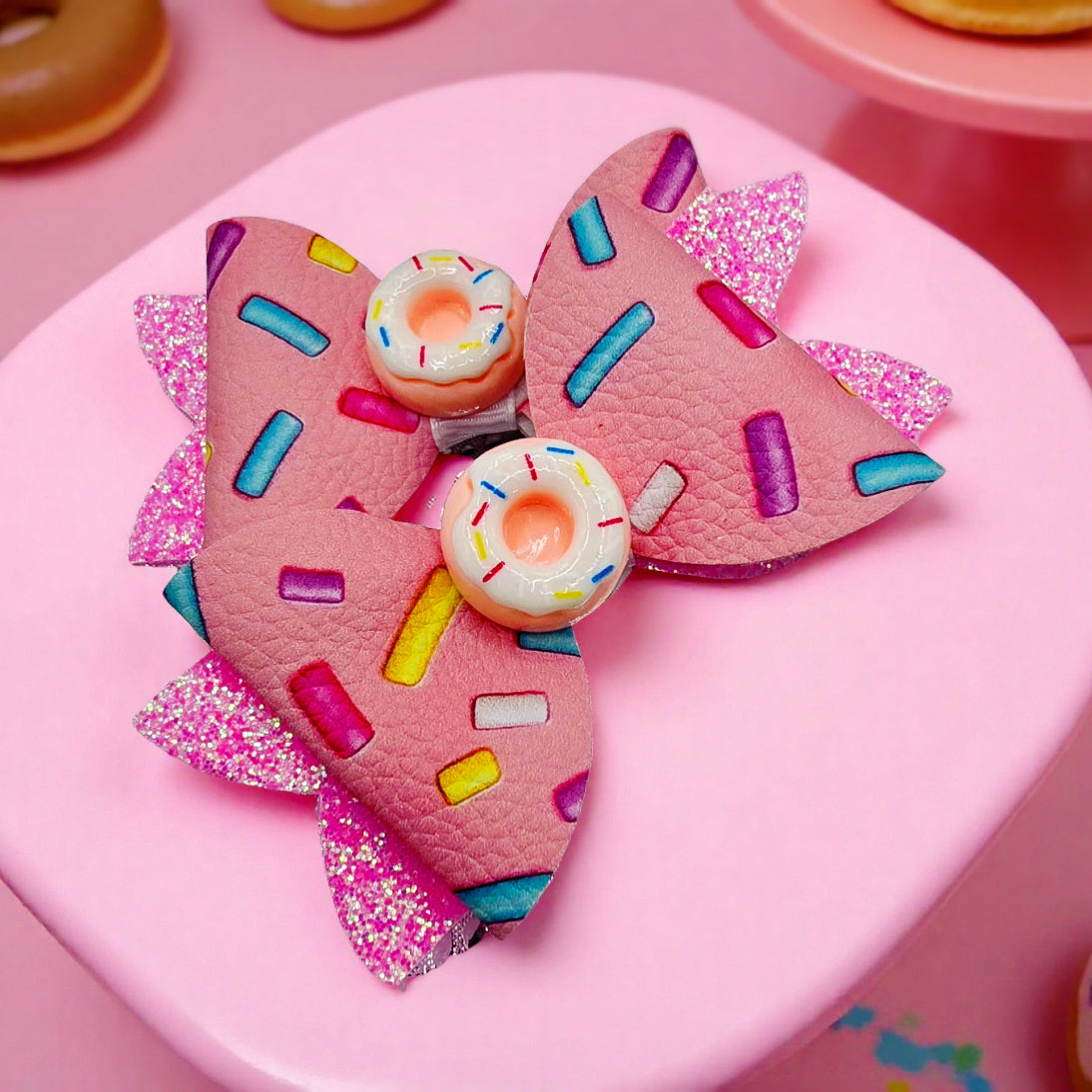 Adorable Donut Bow Hair Clip for Girls